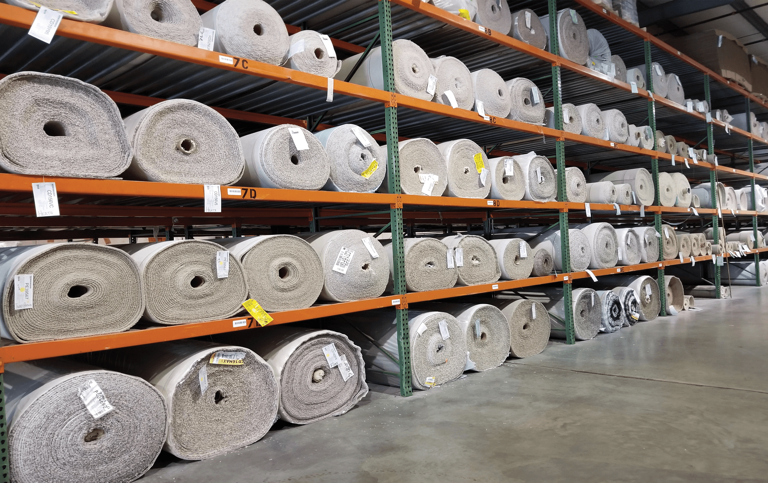 Weber Flooring's in-stock carpet inventory